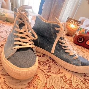Size 8 Denim High-Top Shoes